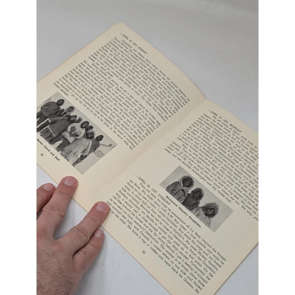 Dogsled Barrow Alaska History Book 1937 Fred Klerekoper Inuit Eskimo VTG Antique